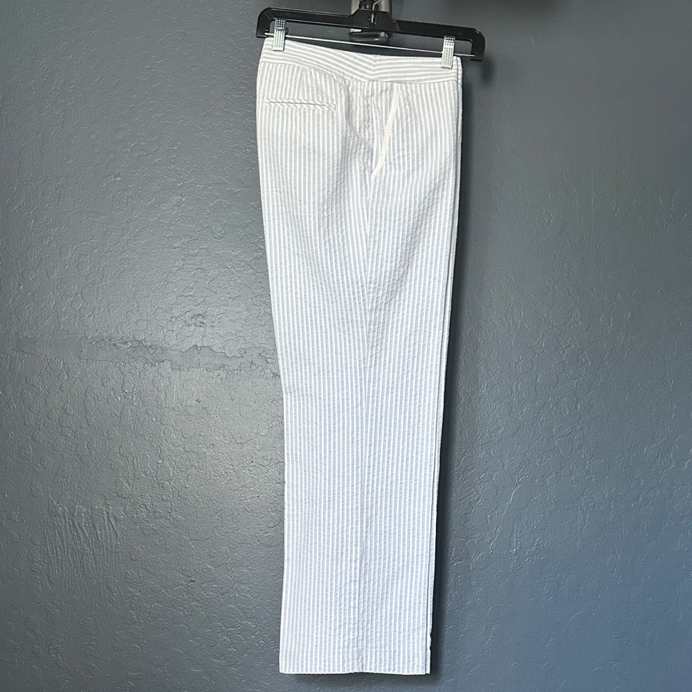 Liz Claiborne Women's White Pinstripe Straight Leg Pants